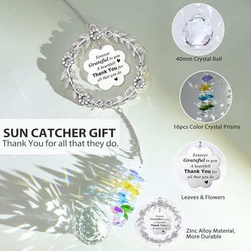 Thank You Gifts for Women, Sun Catcher Gift with Engraved Thank You