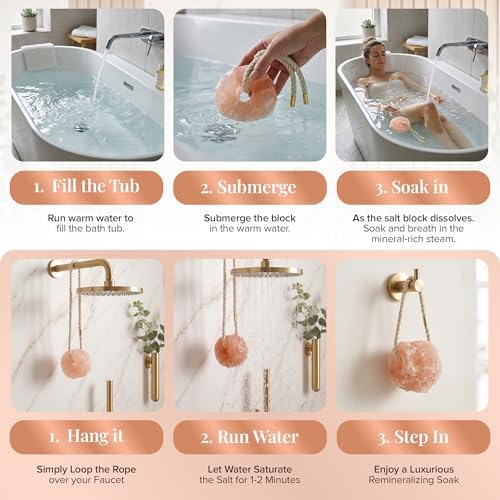 UMAID Himalayan Pink Salt Rock for Shower & Bath – Salt Buddy® 2 lb