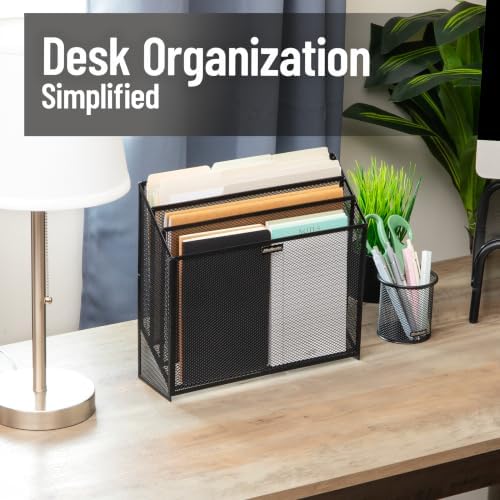 Mind Reader Vertical File Storage, Desktop Organizer, Workspace