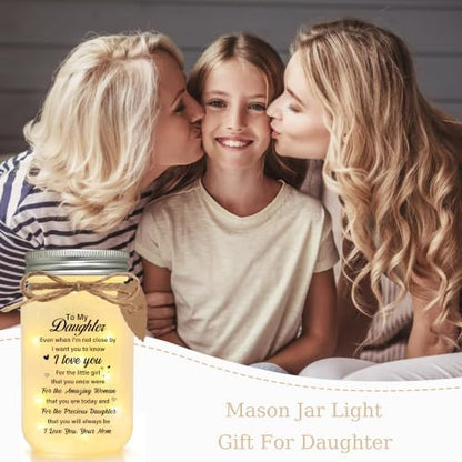 Daughter Gifts from Mom, to My Daughter Mason Jar Night Lights