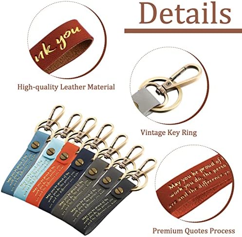 Unittype 12 Pcs Thank You Keychains Bulk, Employee Appreciation Gifts