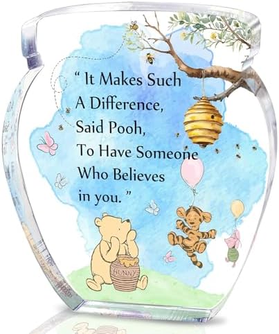 Honey Pot Acrylic Desk Decor, Friendship Gift for Women and Best