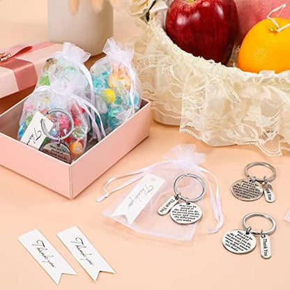 Yinkin 150 Pcs Employee Appreciation Gifts Bulk Thank You Keychains
