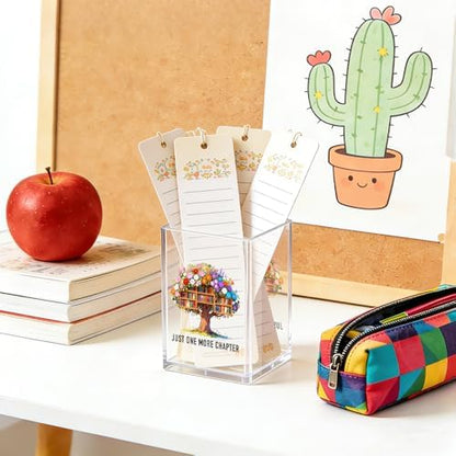 Just One More Chapter Tree of Life Acrylic Pencil Pen Holder Cup