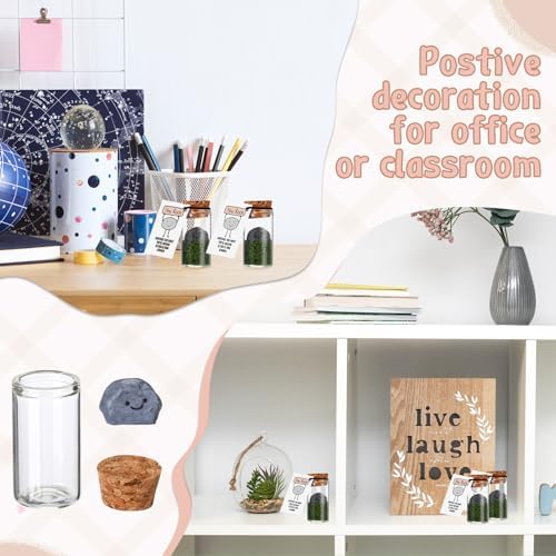 Seenelling 10 Sets You Rock Gifts Smile Resin Stone with Card for