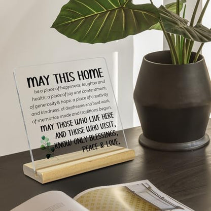 House Warming Gifts New Home for Women,Men,May This Home Acrylic Desk