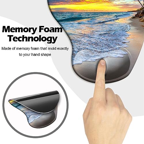DOOKE Ergonomic Mouse Pad with Wrist Support and Coaster,Mouse Pads