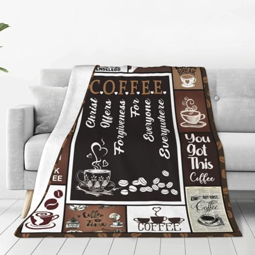 Coffee Blanket Coffee Throw Blanket Soft Fleece Flannel Bedding Gifts