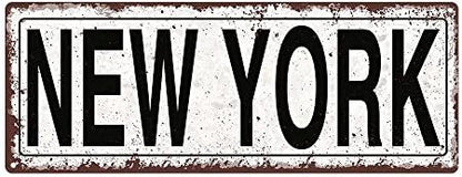 Homebody Accents New York Metal Street Sign, Rustic, Vintage