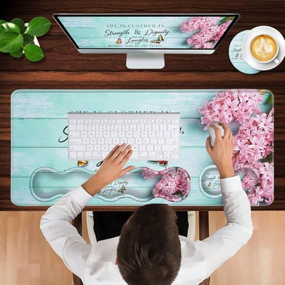 Keyboard Wrist Rest and Mouse Pad with Wrist Support Set Ergonomic
