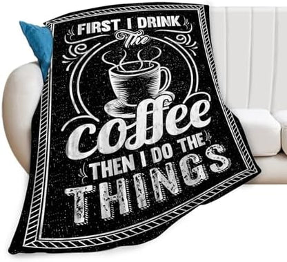 Coffee Blanket, Coffee Cafe Throw Blanket Gifts 50"X40"
