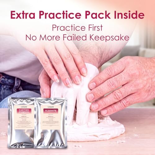 Hand Casting Kit with Extra Practice Pack, Non‐Toxic 3D Hand Mold Kit