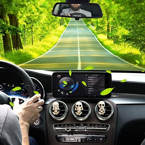 Skull Decor Car Air Freshener Vent Clips Goth Halloween Decorations