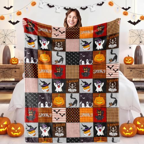 Halloween Throw Blanket, Fall Decorations for Home, 40x60inches
