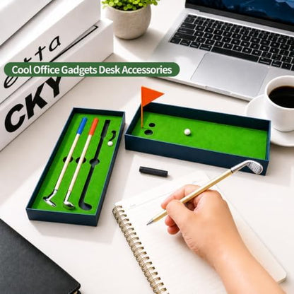 SANTA CASA Golf Pen Set, Mini Desktop Golf Putting Green Game