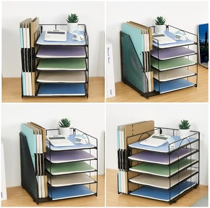 LEKETREE Desk Organizers and Accessories, 5-Tier Paper Letter Tray