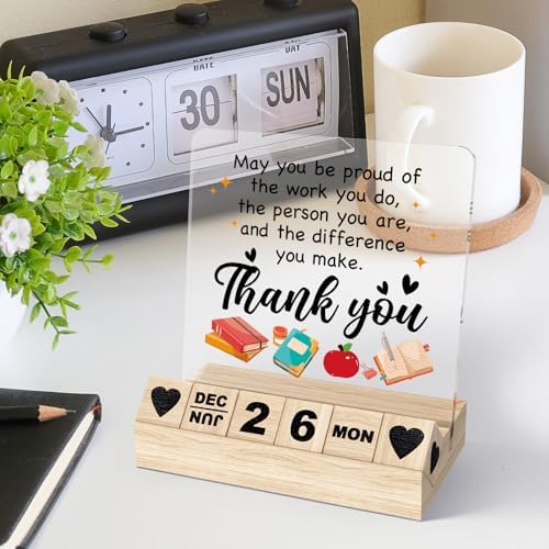 Teacher Appreciation Gifts Desk Calendar, Thank You Gifts for Women