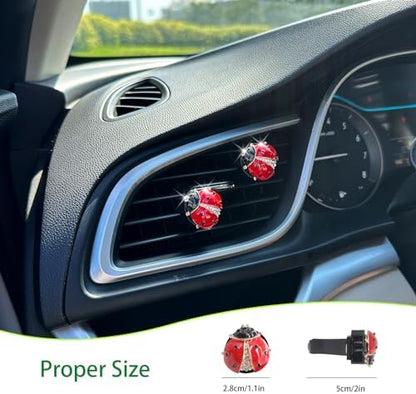ORIESSE Ladybug Car Decor,Cute Air Freshener Vent Clips,Lady Bug Gift