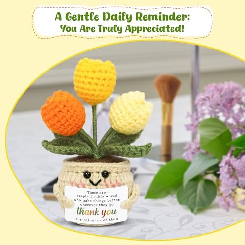 OASSIE Christmas Thank You Gifts for Women - Positive Crochet Tulip