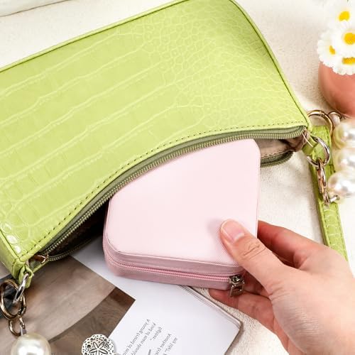 SHENLIU 12 Pcs Mini Pink Travel Jewelry Case Bridesmaid Proposal Gift