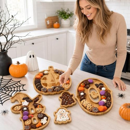 5 Pcs Halloween Charcuterie Board Halloween Party Serving Trays Gift