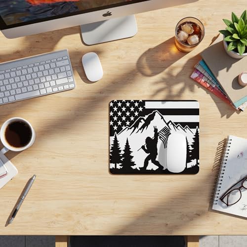 Bigfoot Mouse Pad, Funny Bigfoot Mousepad for Desk Home Office