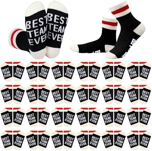 Glitopper 24 Pairs Best Team Ever Gifts Socks Bulk