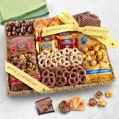 A Gift Inside Sympathy Gift Basket, Chocolate Gift Basket with Gourmet