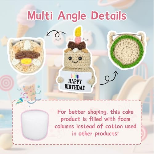 Handmade Crochet Cake Happy Birthday Gifts – Special Idea Desktop