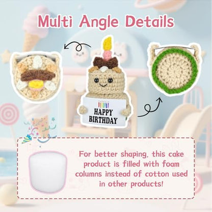 Handmade Crochet Cake Happy Birthday Gifts – Special Idea Desktop