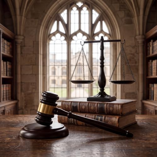 Tallew Vintage Justice Libra, Wooden Gavel with Sound Block, Black