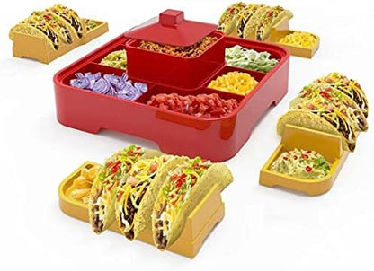 Taco Holder Stand, Taco Bar Serving Set for a Party 4 Taco Holders