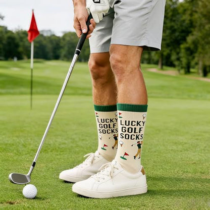 Lucky Golf Socks for Golfer,Father's Day Birthday Gift Novelty