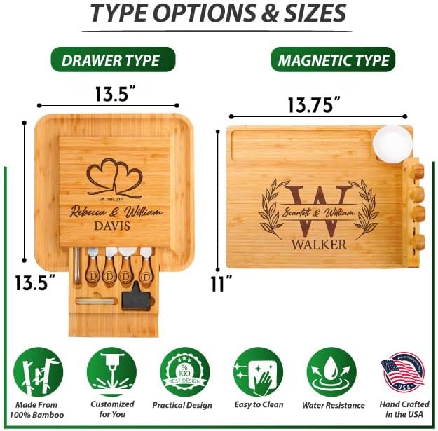 Personalized Charcuterie Board Gifts for Couples – Christmas Custom