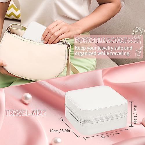 Leezmark 8 Pcs Jewelry Travel Case, Bridesmaid Gifts Set Of 8, Velvet