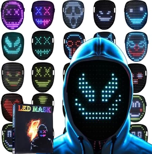 JDBMAOYE LED Light Up Mask with Gesture Sensing,Perfect Gifts for Teen