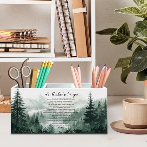 DILSJ Teacher Christian Pen Pencil Holder Organizer for Desk