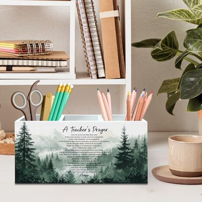 DILSJ Teacher Christian Pen Pencil Holder Organizer for Desk