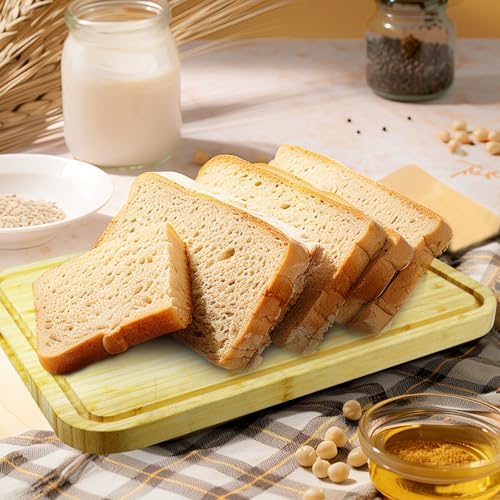 cutesun Rectangular Charcuterie Board with Dome, 16'' Bamboo Cake