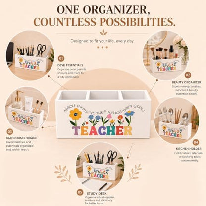 Teacher Appreciation Gifts Pencil Pen Holder for Women Desk