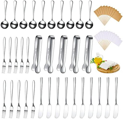 Patelai 35 Pcs Charcuterie Board Utensils Cheese Spreader Knife Set