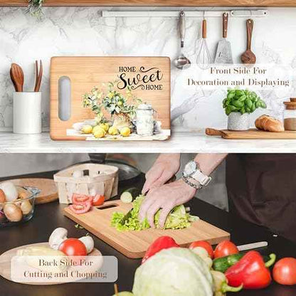 Rustic Lemon Cutting Chopping Board, Housewarming Gifts for Women