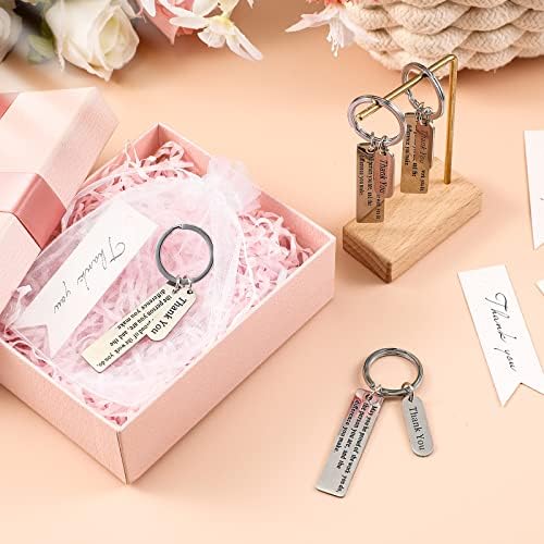 Yinkin 150 Pcs Employee Appreciation Gift Bulk Thank You Keychain