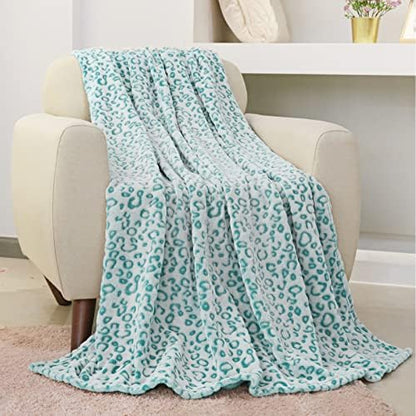 FY FIBER HOUSE Microfiber Blanket Cheetah Print Blanket Soft Fleece