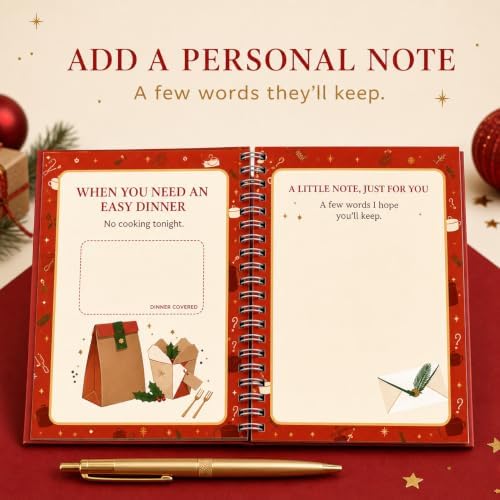 Merry Christmas Gift Card Book-14 Themed Pages, Hardcover & Durability