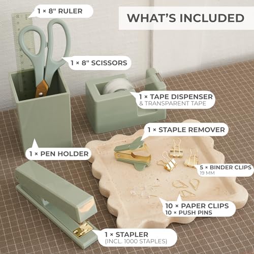 Aesthetic Desk Accessories Set for Women - A Complete Office Organizer
