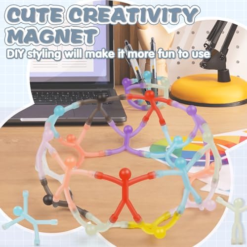 10PC Magnetic People, Magnetic Push Pins, Colorful Magnet Men