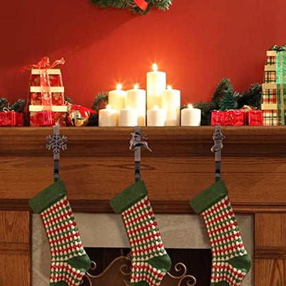 URATOT Pack of 5 Christmas Stocking Holders Mantel Stocking Hangers