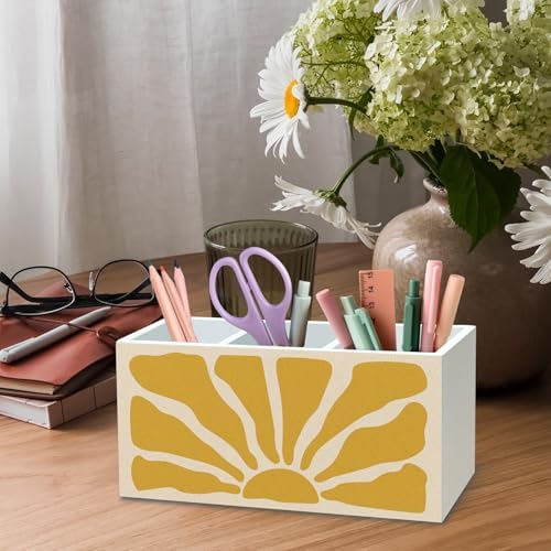 DILSJ Boho Abstract Sunshine Pen Pencil Holder Organizer for Desk