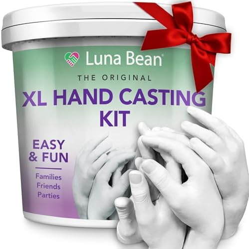 Luna Bean XL Hand Casting Kit for Family - Extra Large Mold, Up to 6